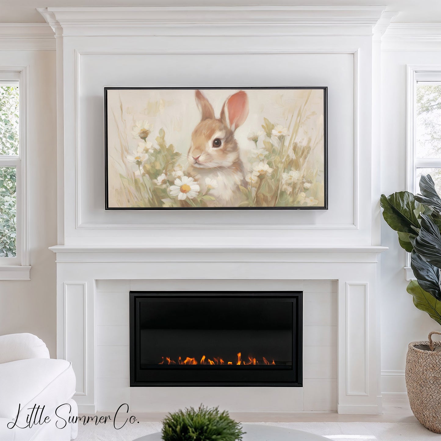 Spring Baby Animals Frame TV Art Bundle displayed on a TV