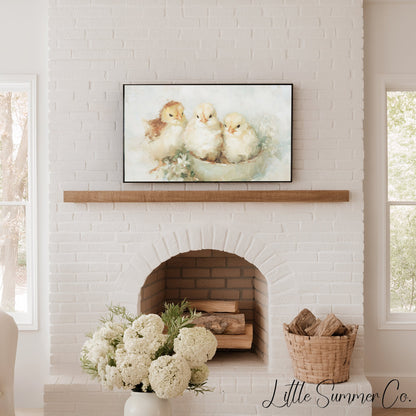 Spring Baby Animals Frame TV Art Bundle displayed on a TV