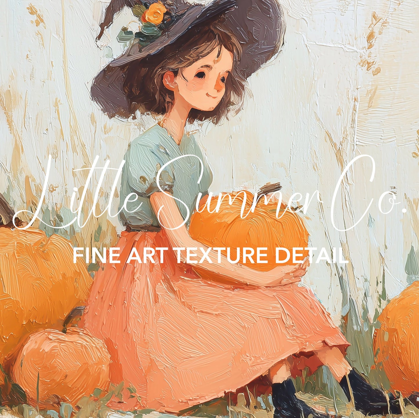 Whimsical Pumpkin Scenes Frame TV Art Bundle displayed on a TV