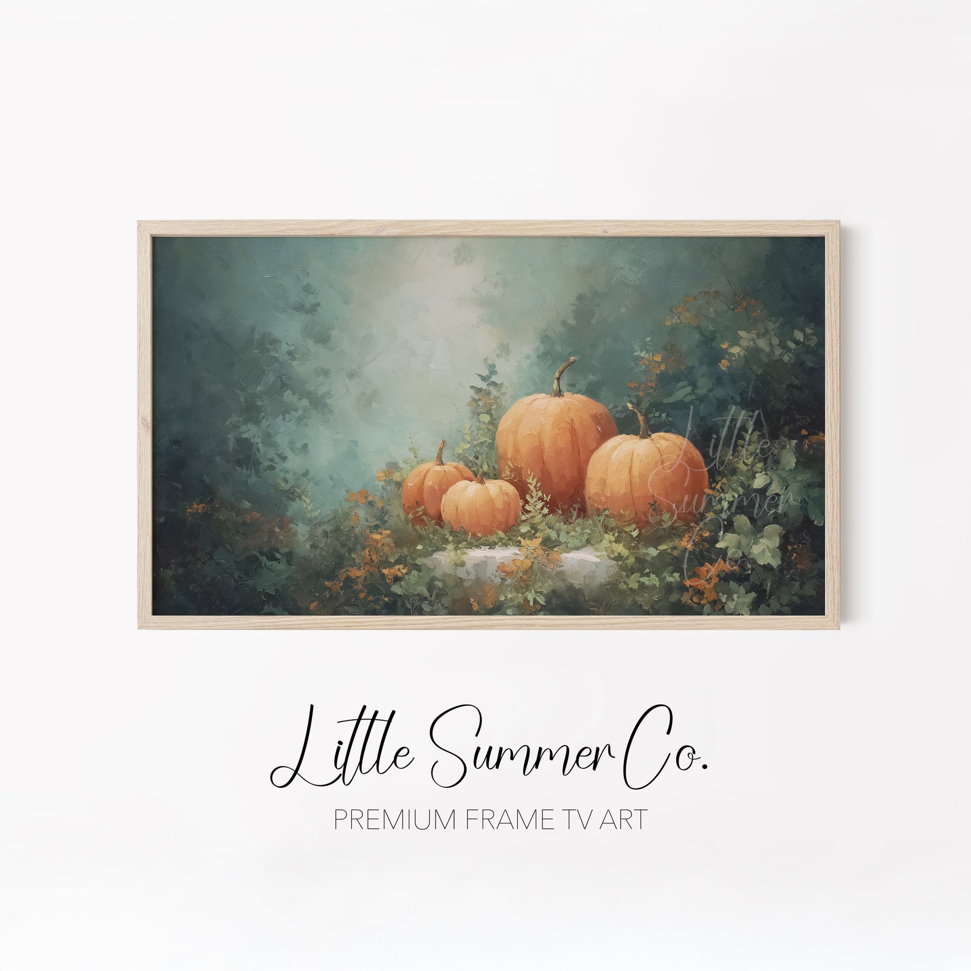Misty Forest Scenes Frame TV Art Bundle displayed on a TV