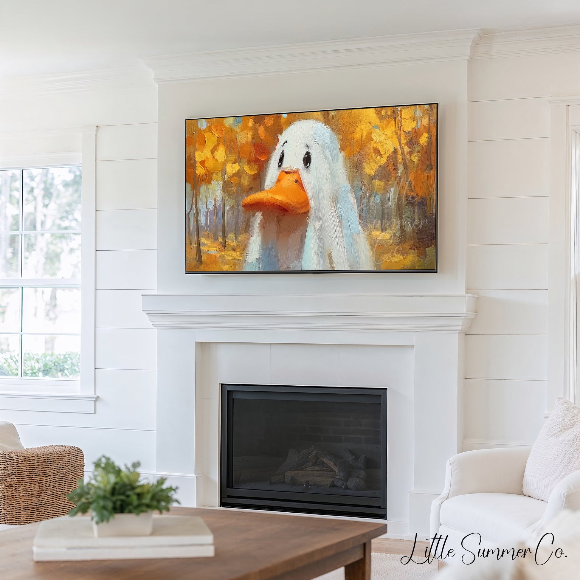 Cute Spooky Creatures Frame TV Art Bundle displayed on a TV