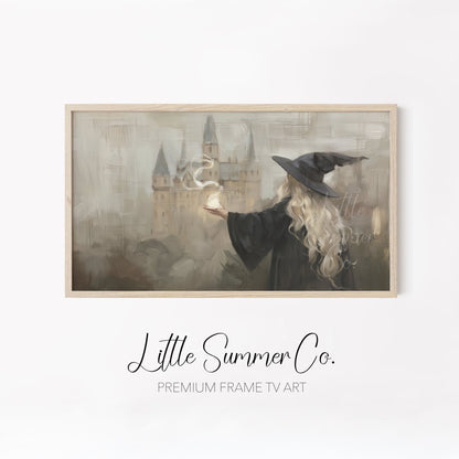 Spellbound Witch Scenes Frame TV Art Bundle displayed on a TV