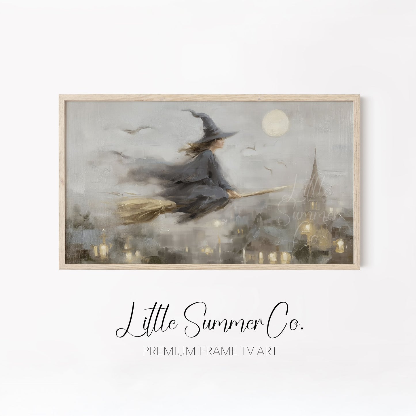 Spellbound Witch Scenes Frame TV Art Bundle displayed on a TV