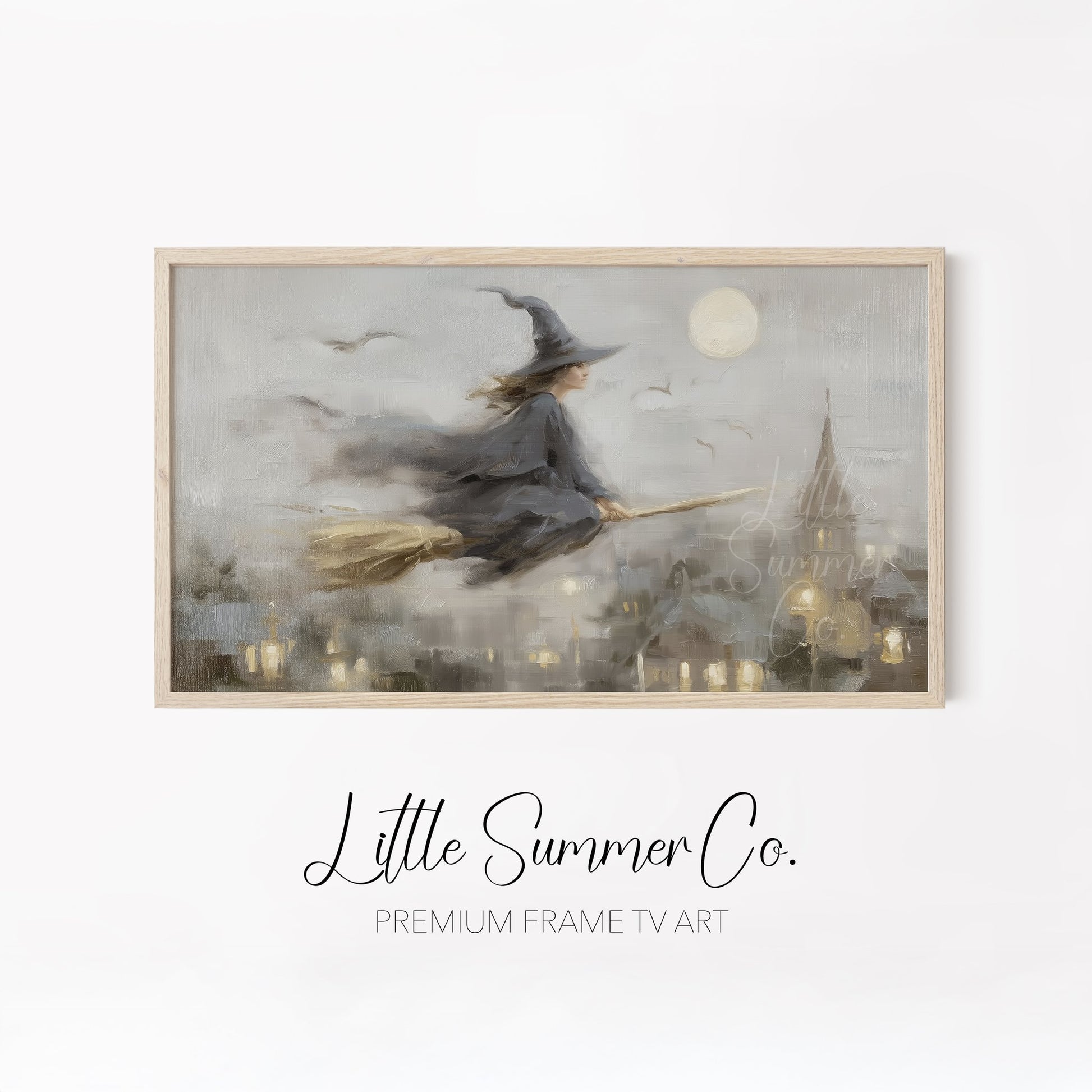 Spellbound Witch Scenes Frame TV Art Bundle displayed on a TV