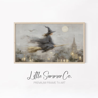 Spellbound Witch Scenes Frame TV Art Bundle displayed on a TV