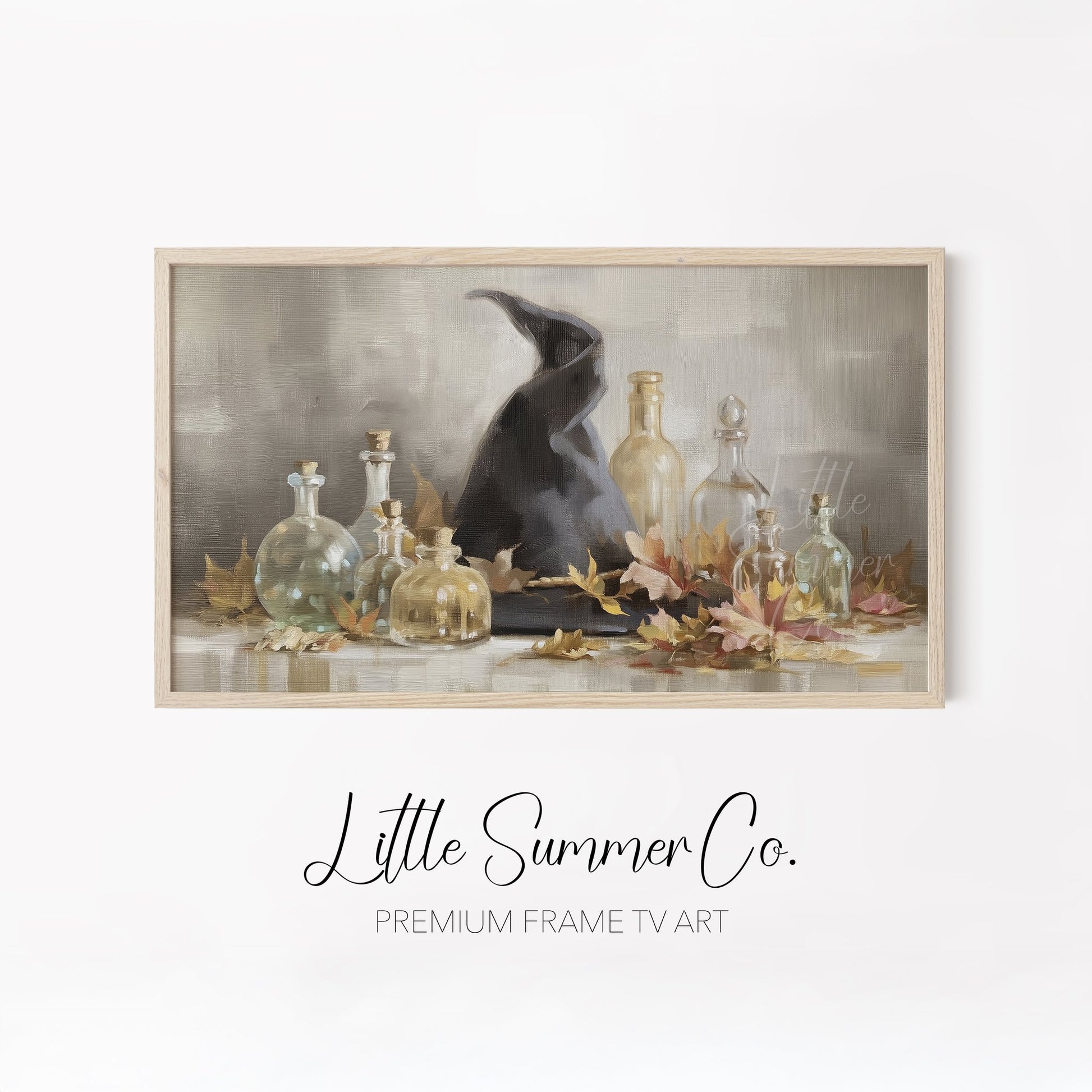 Spellbound Witch Scenes Frame TV Art Bundle displayed on a TV