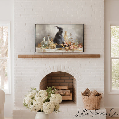 Spellbound Witch Scenes Frame TV Art Bundle displayed on a TV