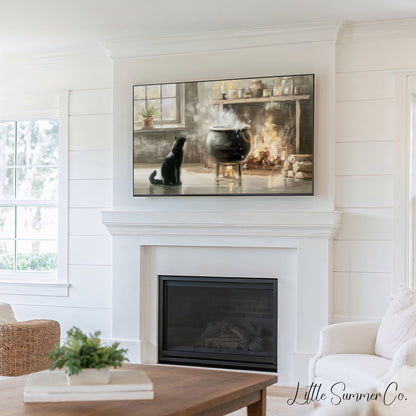 Spellbound Witch Scenes Frame TV Art Bundle displayed on a TV