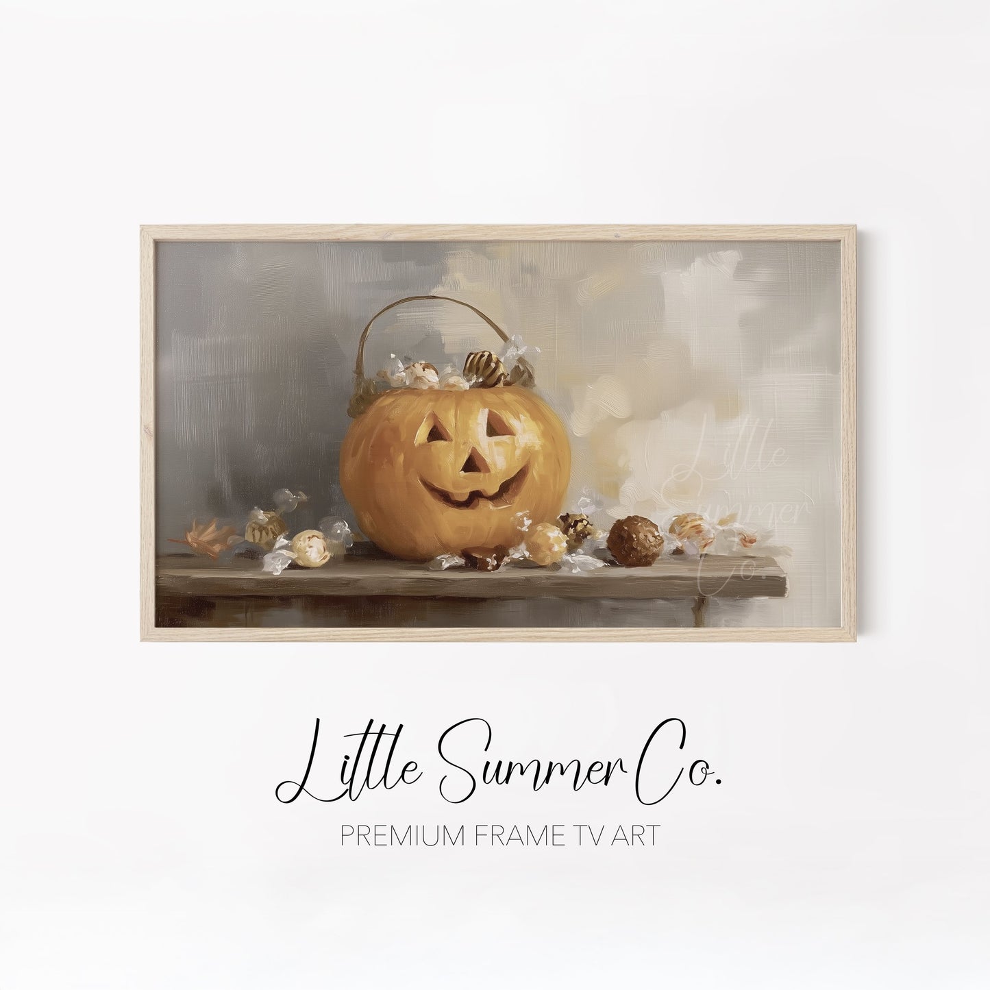 Haunted Harvest Scenes Frame TV Art Bundle displayed on a TV