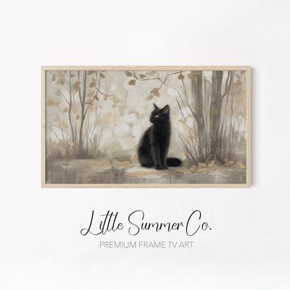 Haunted Harvest Scenes Frame TV Art Bundle displayed on a TV
