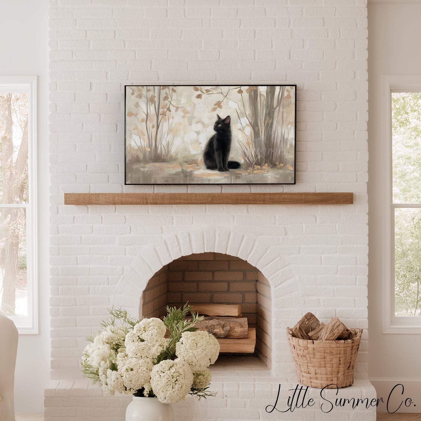 Haunted Harvest Scenes Frame TV Art Bundle displayed on a TV