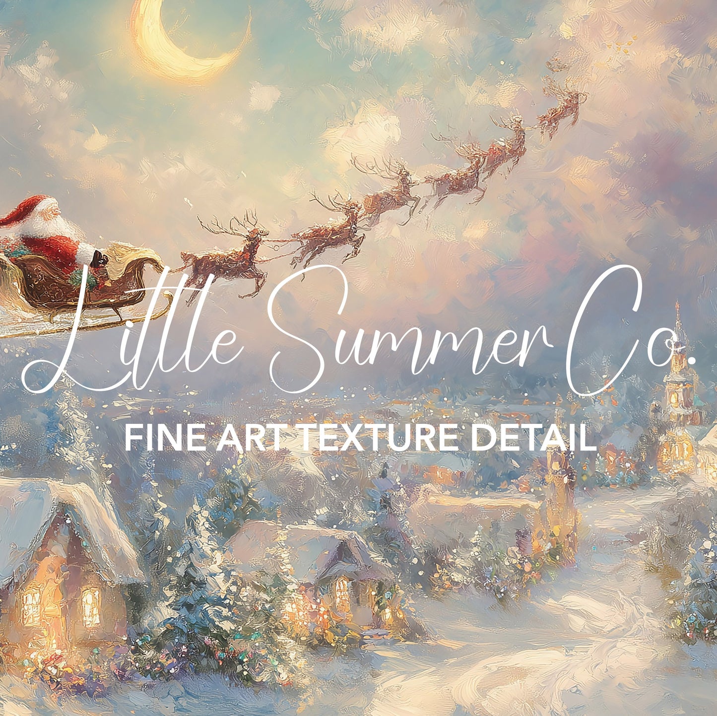 Santa and Reindeer Frame TV Art Bundle displayed on a TV