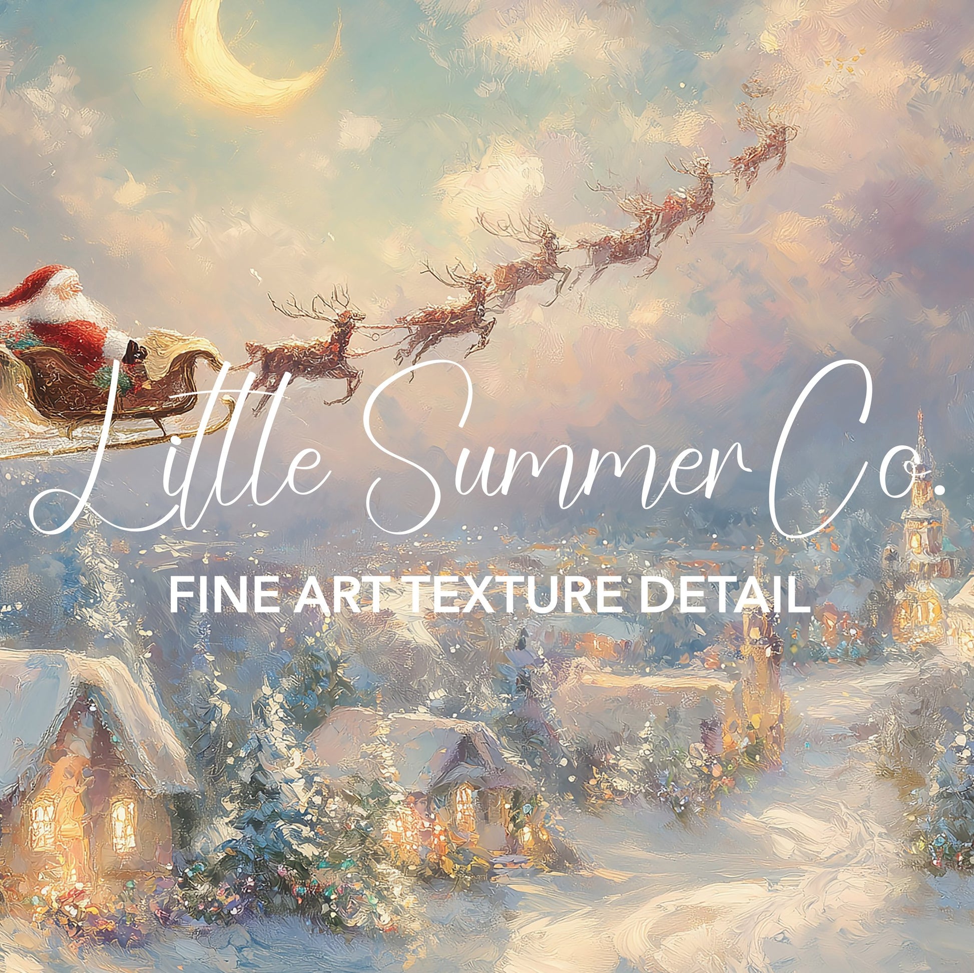 Santa and Reindeer Frame TV Art Bundle displayed on a TV