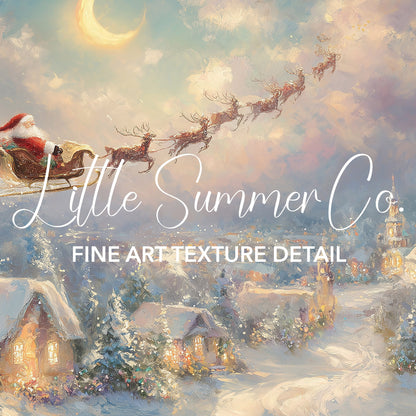 Santa and Reindeer Frame TV Art Bundle displayed on a TV