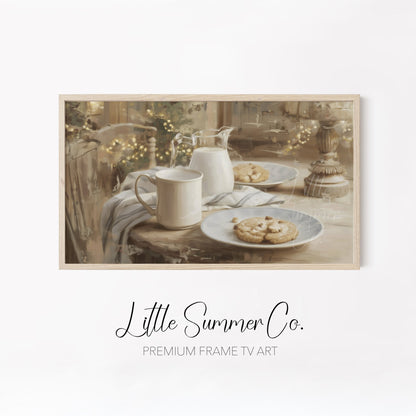 Cozy Holiday Home Scenes Frame TV Art Bundle displayed on a TV