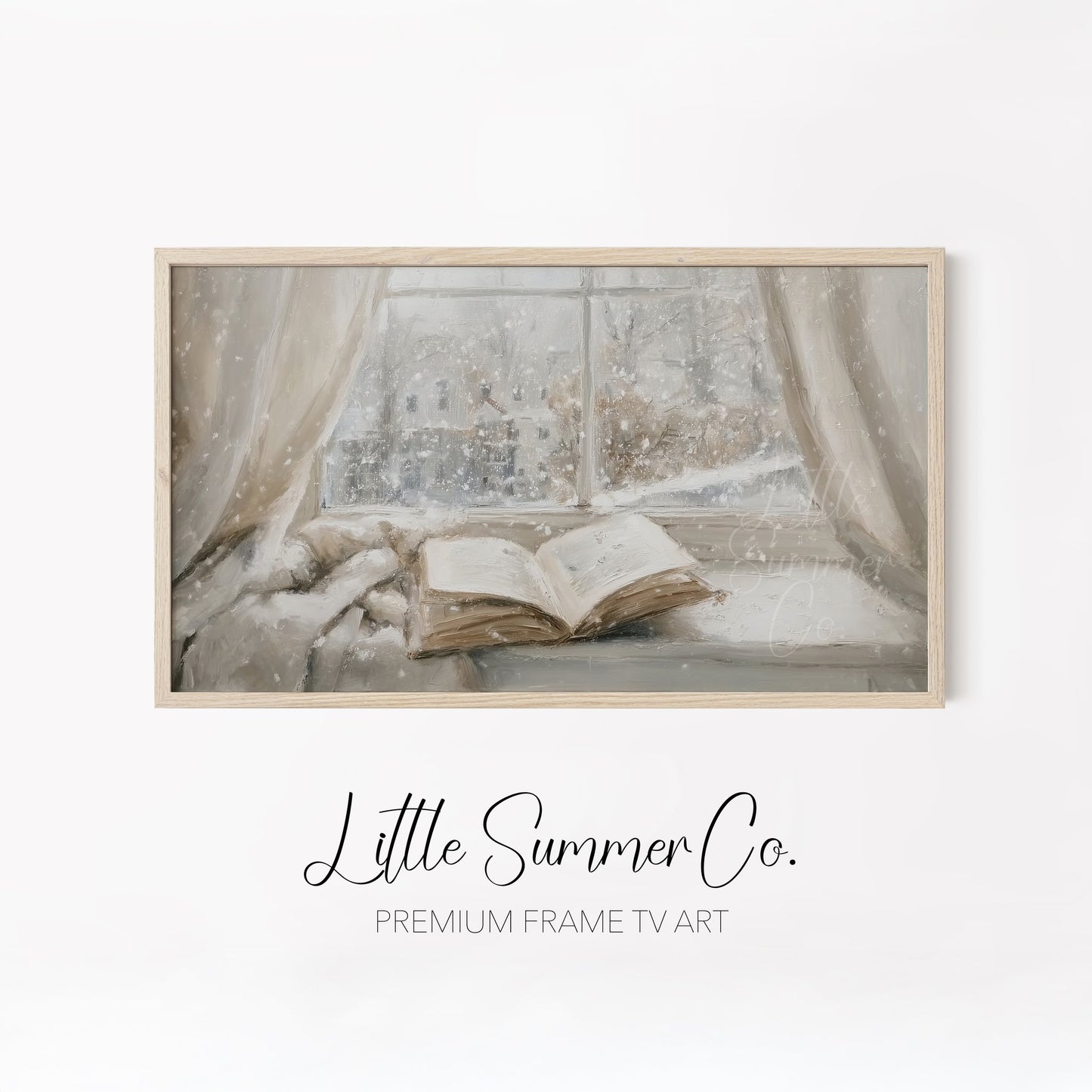Cozy Winter Escape Frame TV Art Bundle displayed on a TV