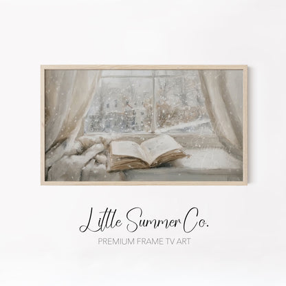 Cozy Winter Escape Frame TV Art Bundle displayed on a TV