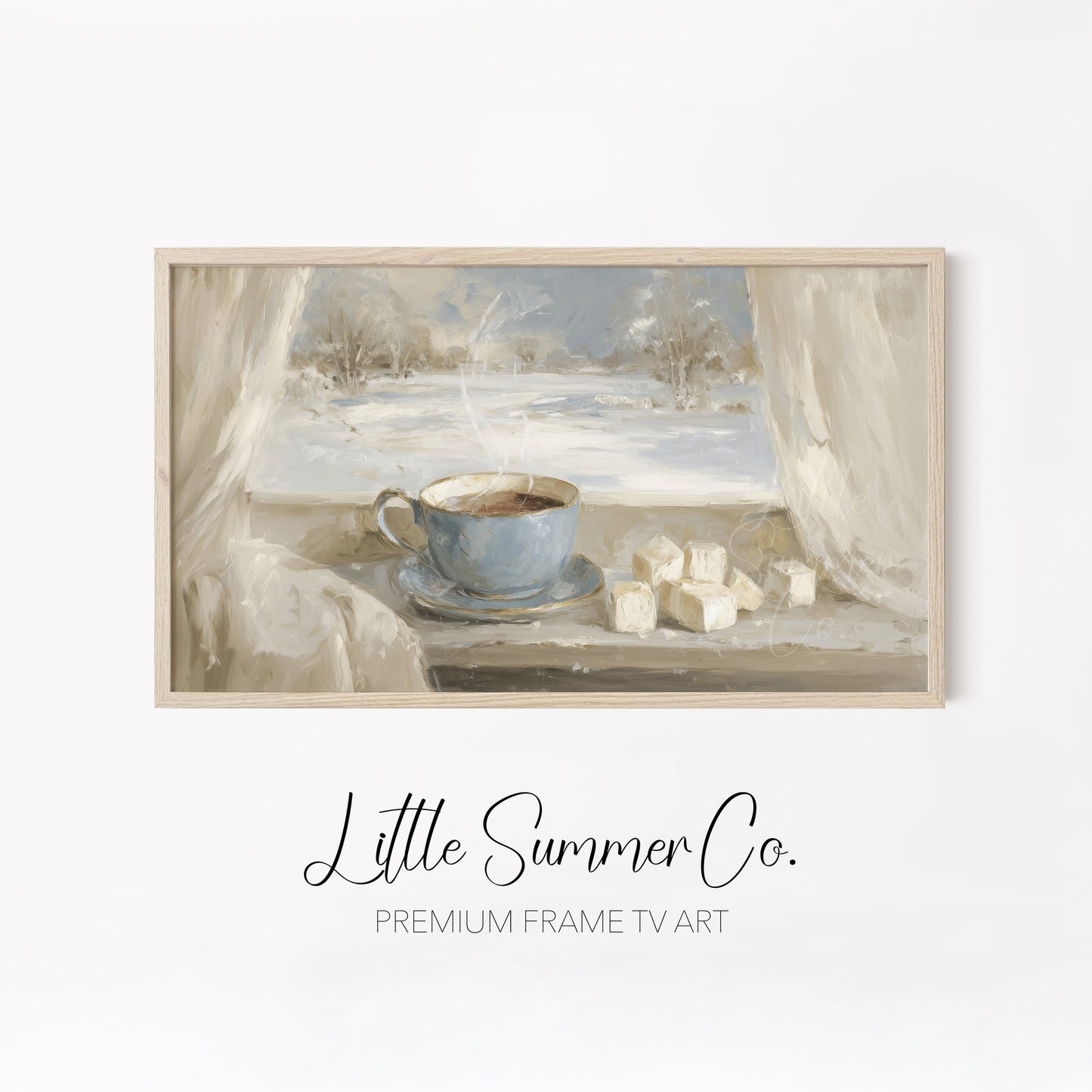 Cozy Winter Escape Frame TV Art Bundle displayed on a TV
