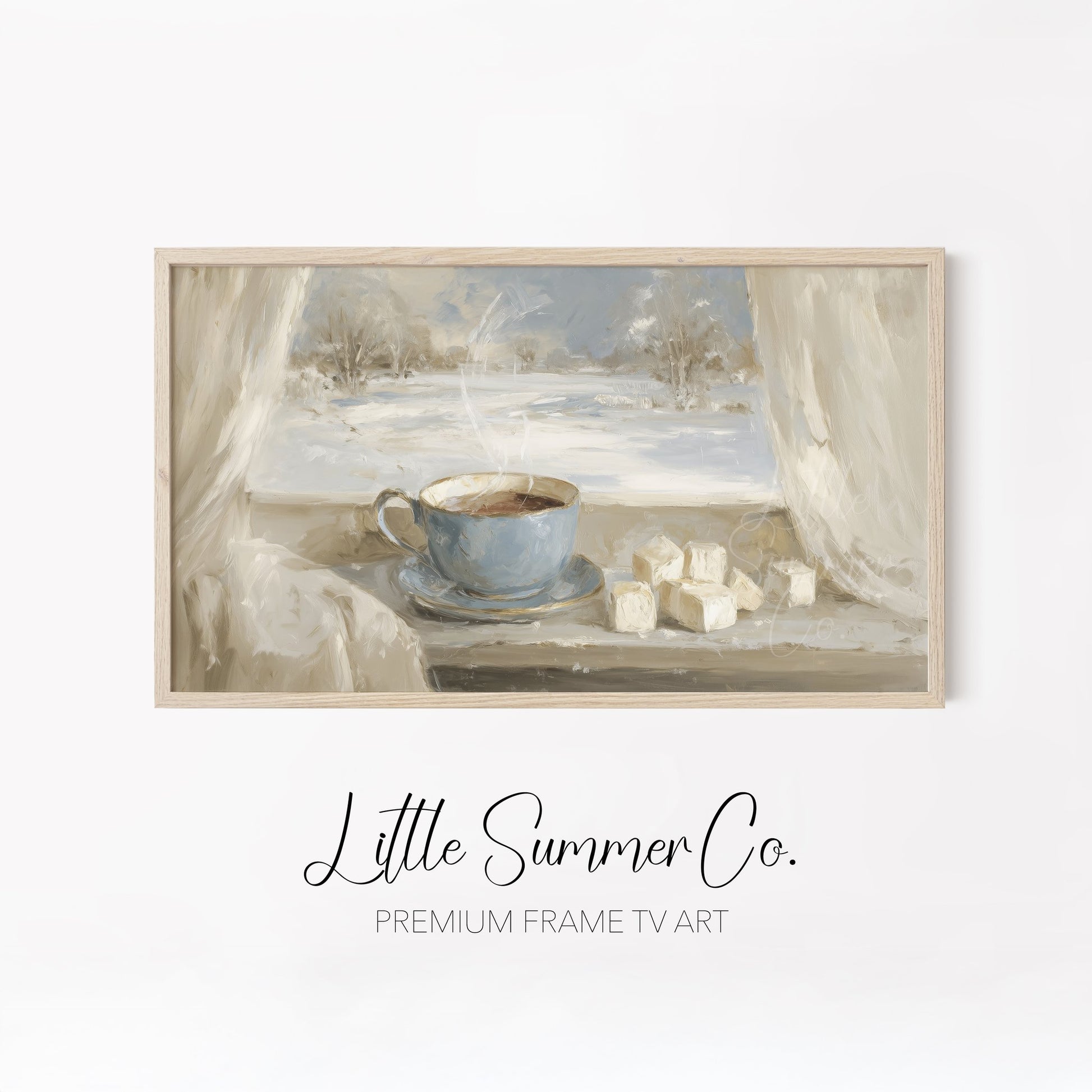 Cozy Winter Escape Frame TV Art Bundle displayed on a TV