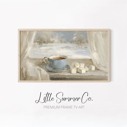Cozy Winter Escape Frame TV Art Bundle displayed on a TV