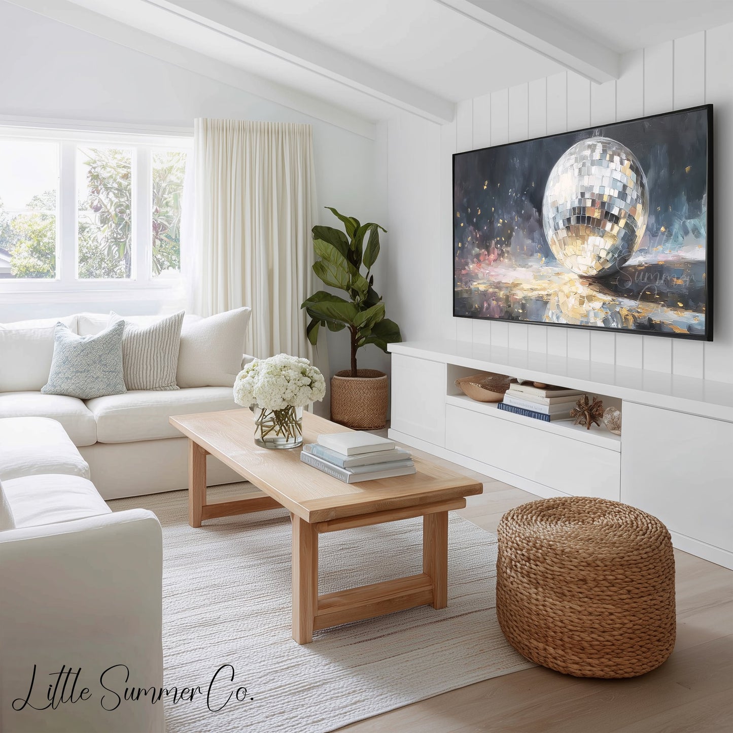 Party Sparkle Frame TV Art Bundle displayed on a TV