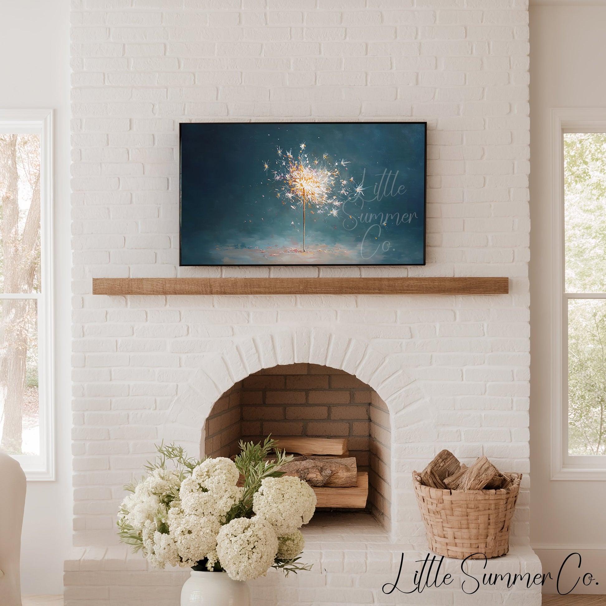 Party Sparkle Frame TV Art Bundle displayed on a TV