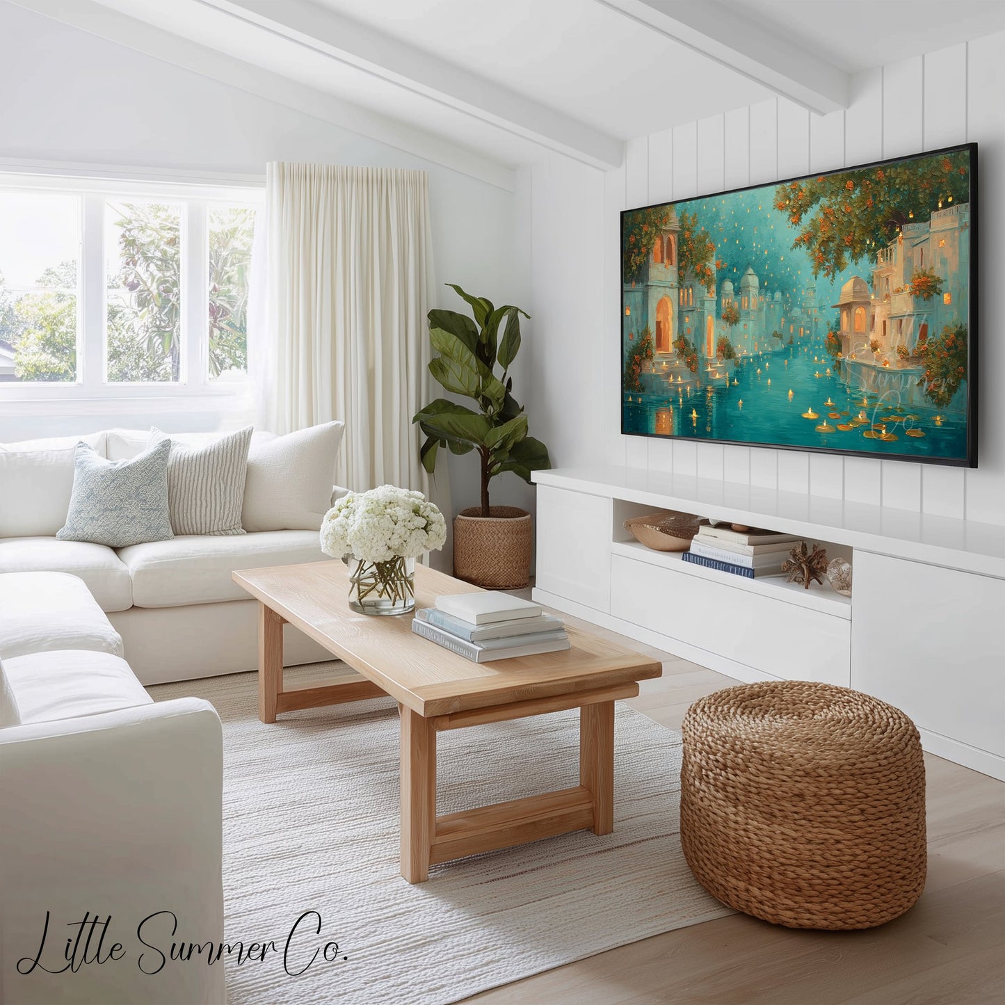 Diwali Glow Frame TV Art Bundle displayed on a TV