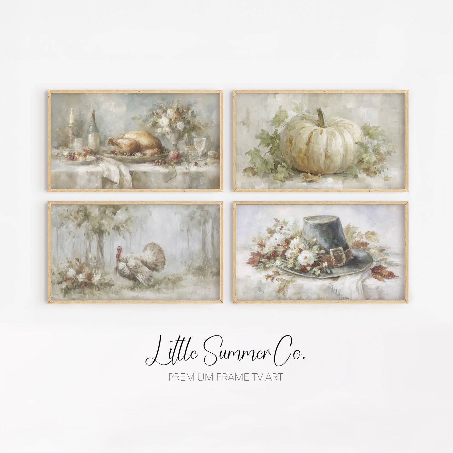 Thanksgiving Harvest Frame TV Art Bundle displayed on a TV