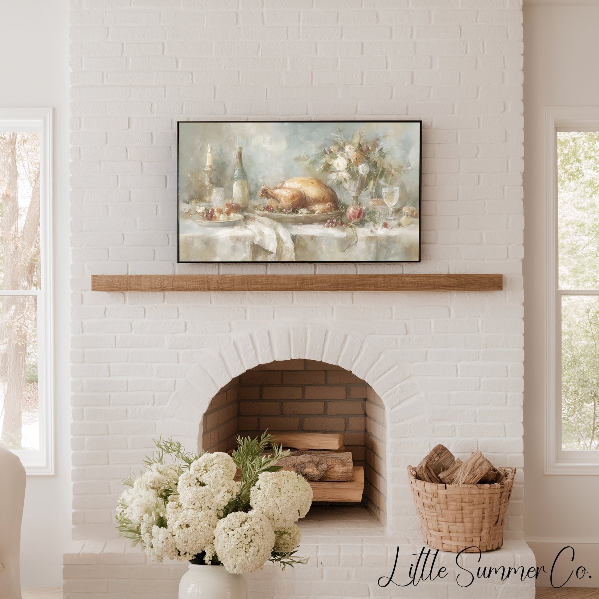 Thanksgiving Harvest Frame TV Art Bundle displayed on a TV