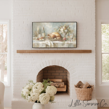 Thanksgiving Harvest Frame TV Art Bundle displayed on a TV