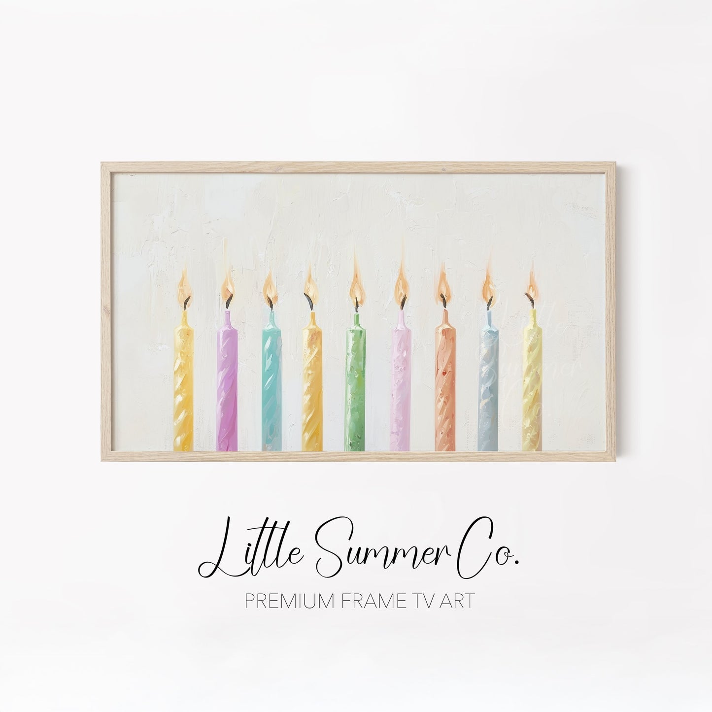 Pastel Party Frame TV Art Bundle displayed on a TV