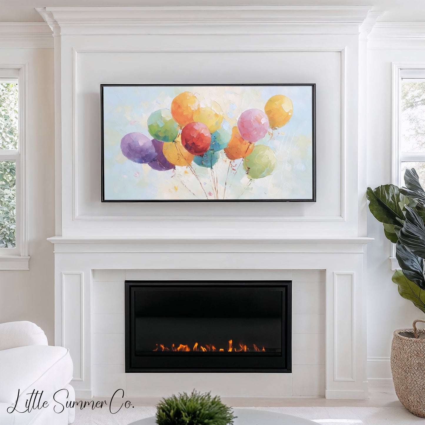 Pastel Party Frame TV Art Bundle displayed on a TV