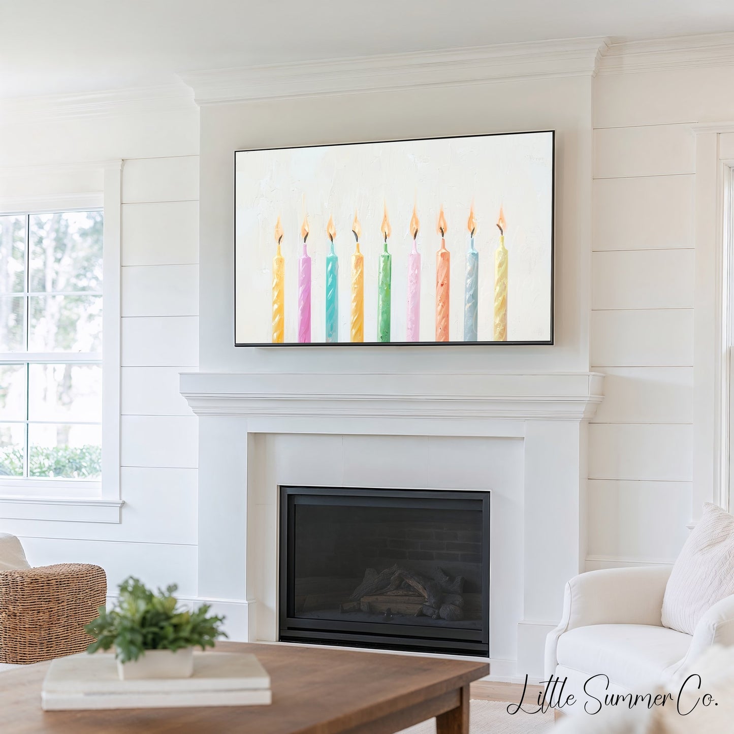 Pastel Party Frame TV Art Bundle displayed on a TV