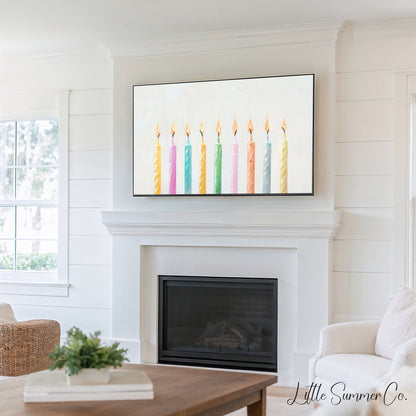 Pastel Party Frame TV Art Bundle displayed on a TV