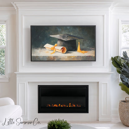 Academic Keepsakes Frame TV Art Bundle displayed on a TV