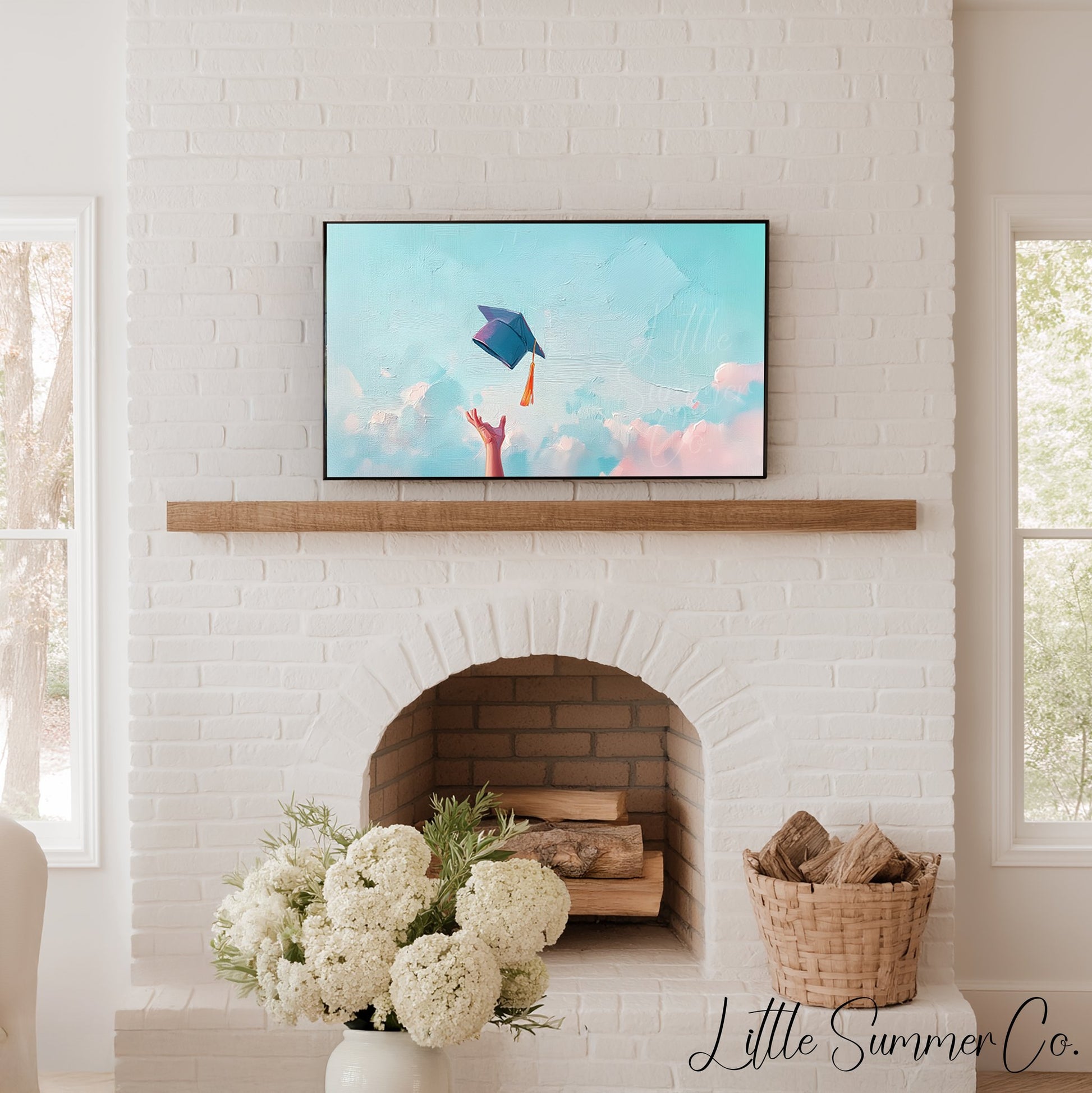 Academic Keepsakes Frame TV Art Bundle displayed on a TV