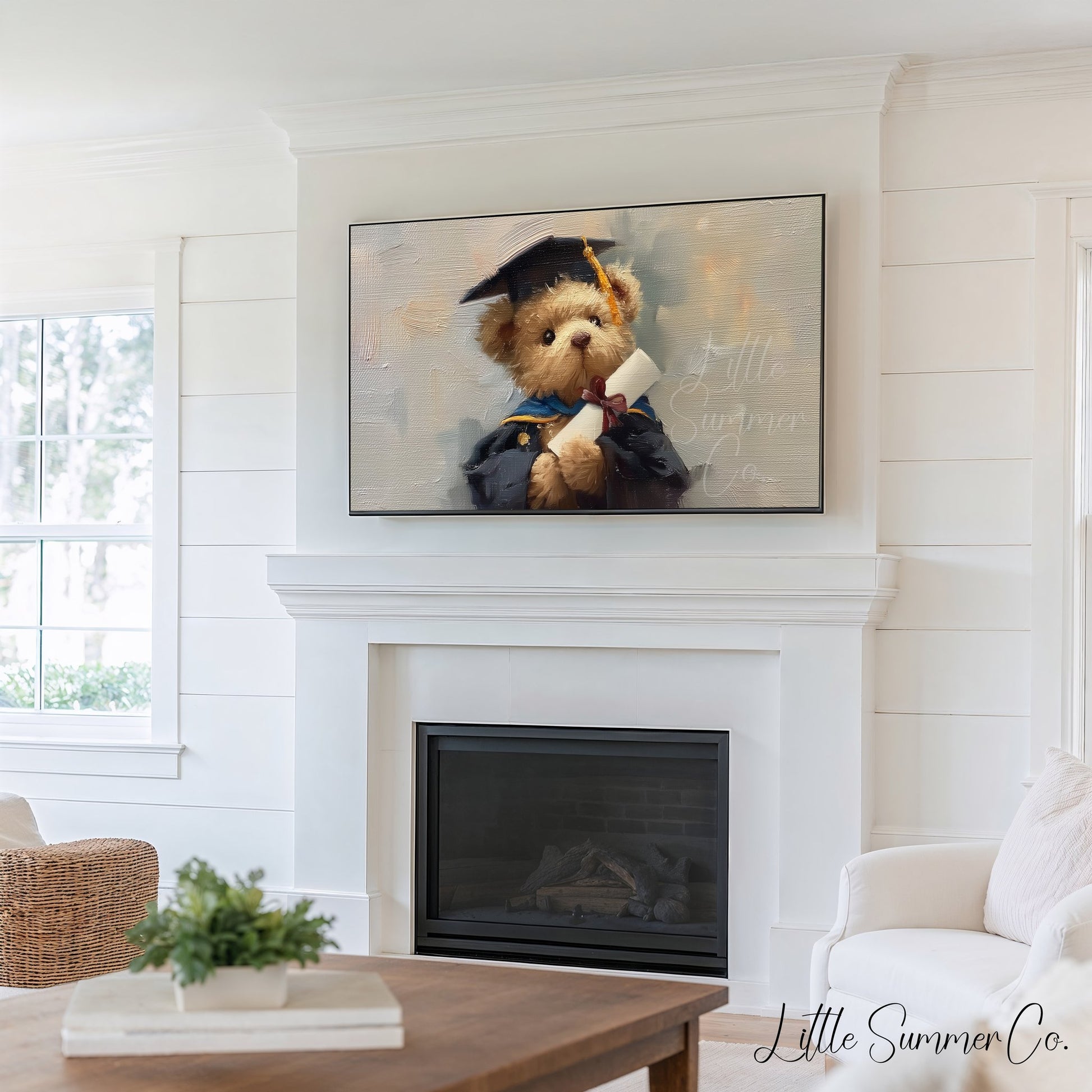 Academic Keepsakes Frame TV Art Bundle displayed on a TV