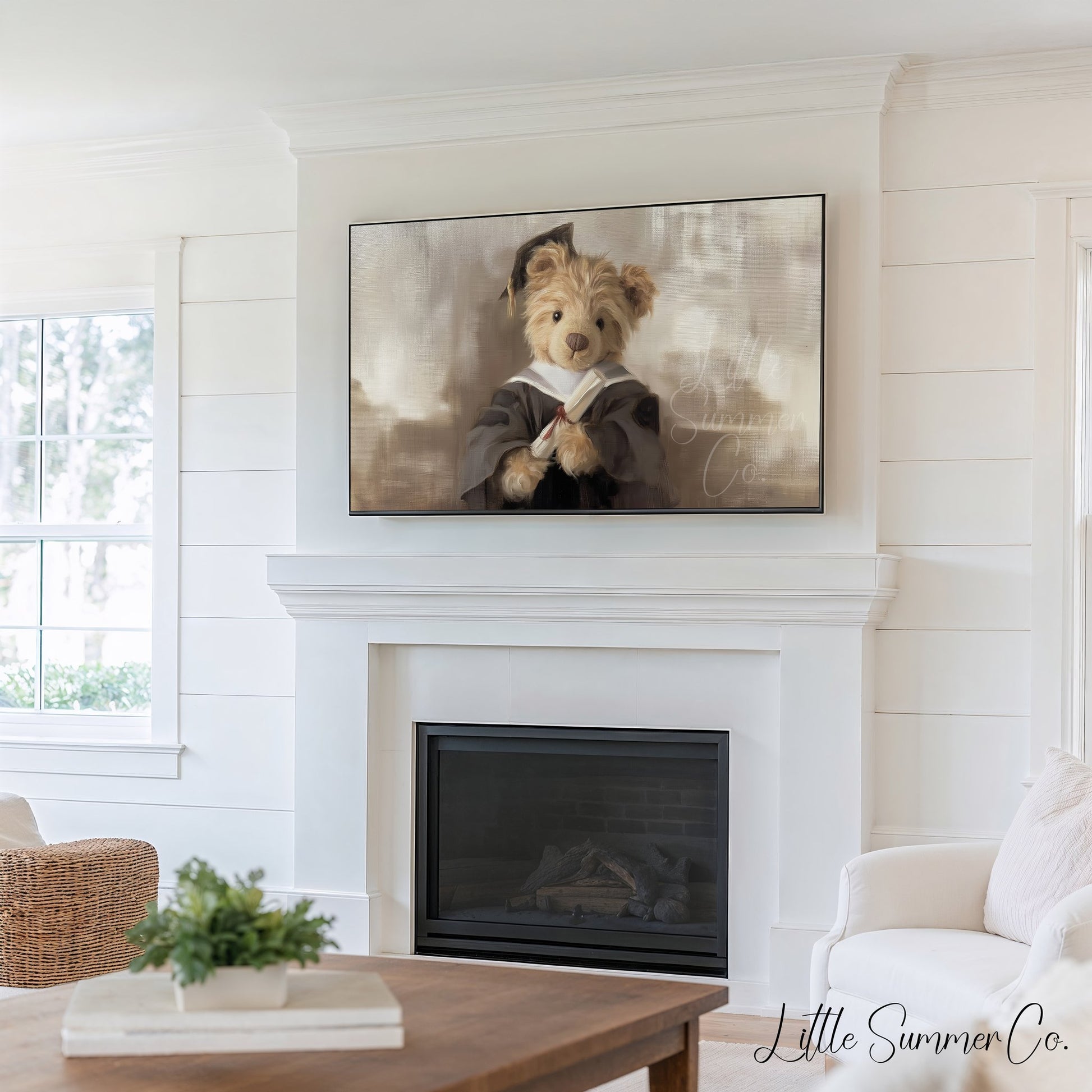 Scholar Keepsakes Frame TV Art Bundle displayed on a TV
