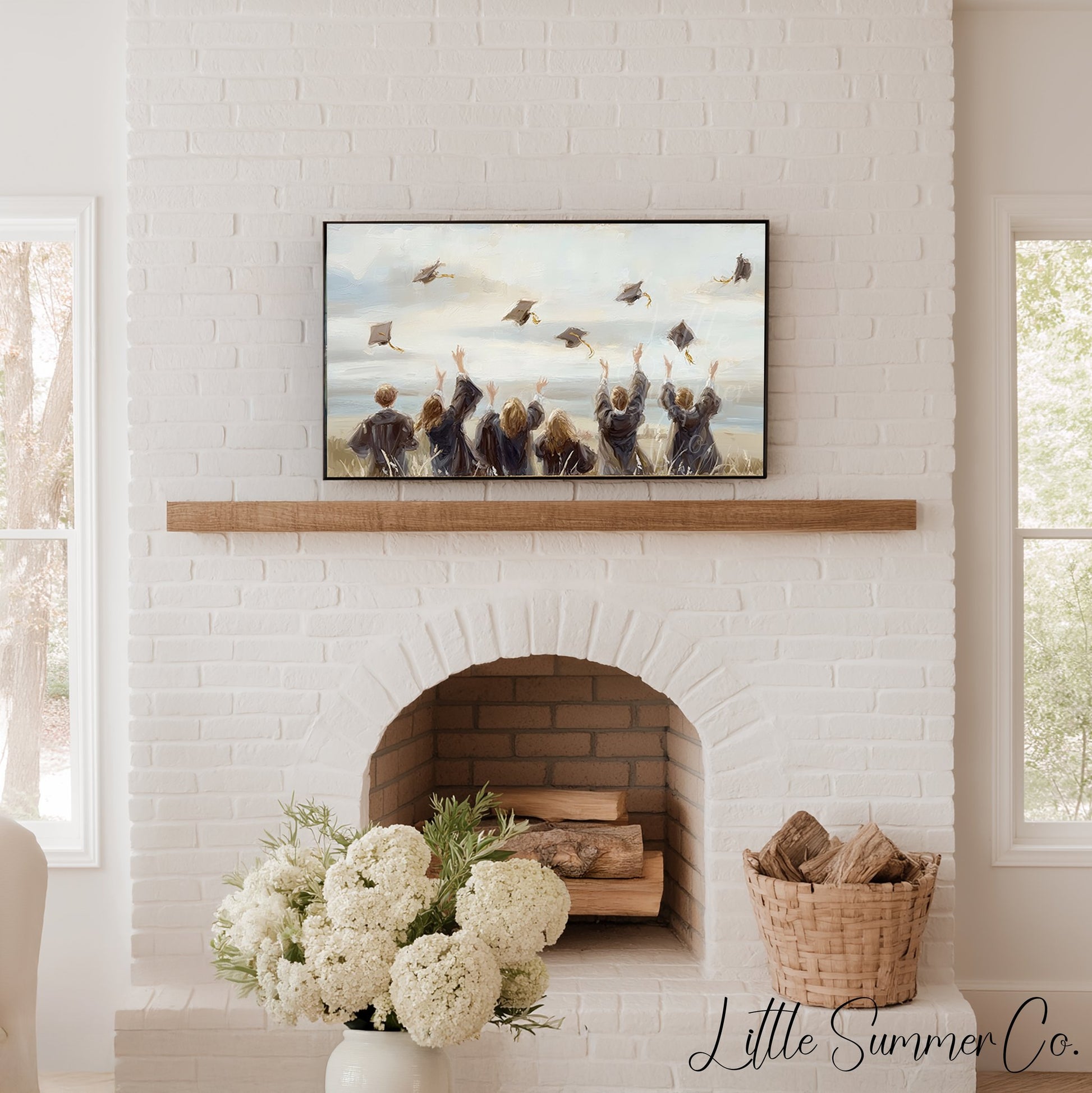 Cap Toss Celebration Frame TV Art Bundle displayed on a TV