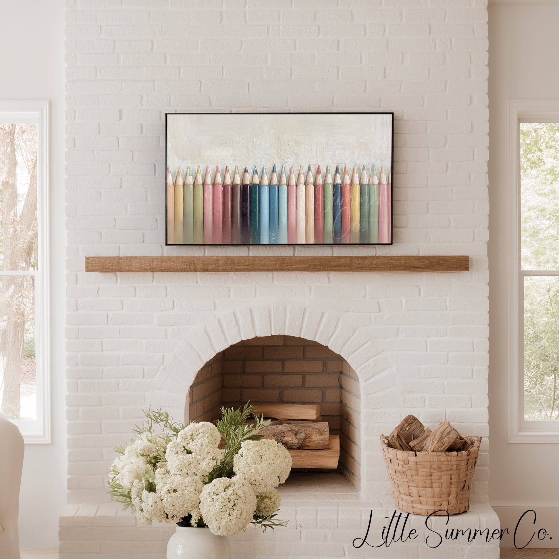Back To School Frame TV Art Bundle displayed on a TV