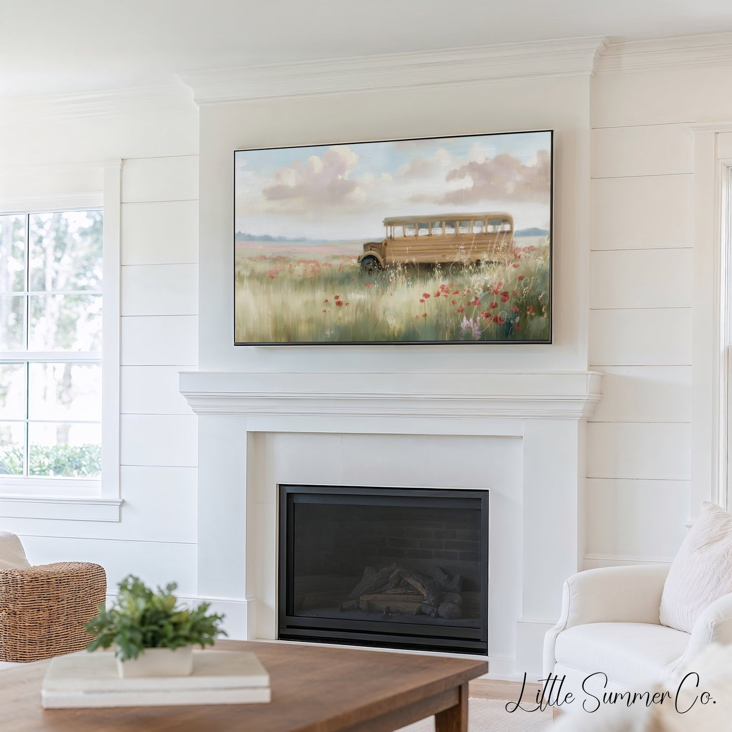 Back To School Frame TV Art Bundle displayed on a TV