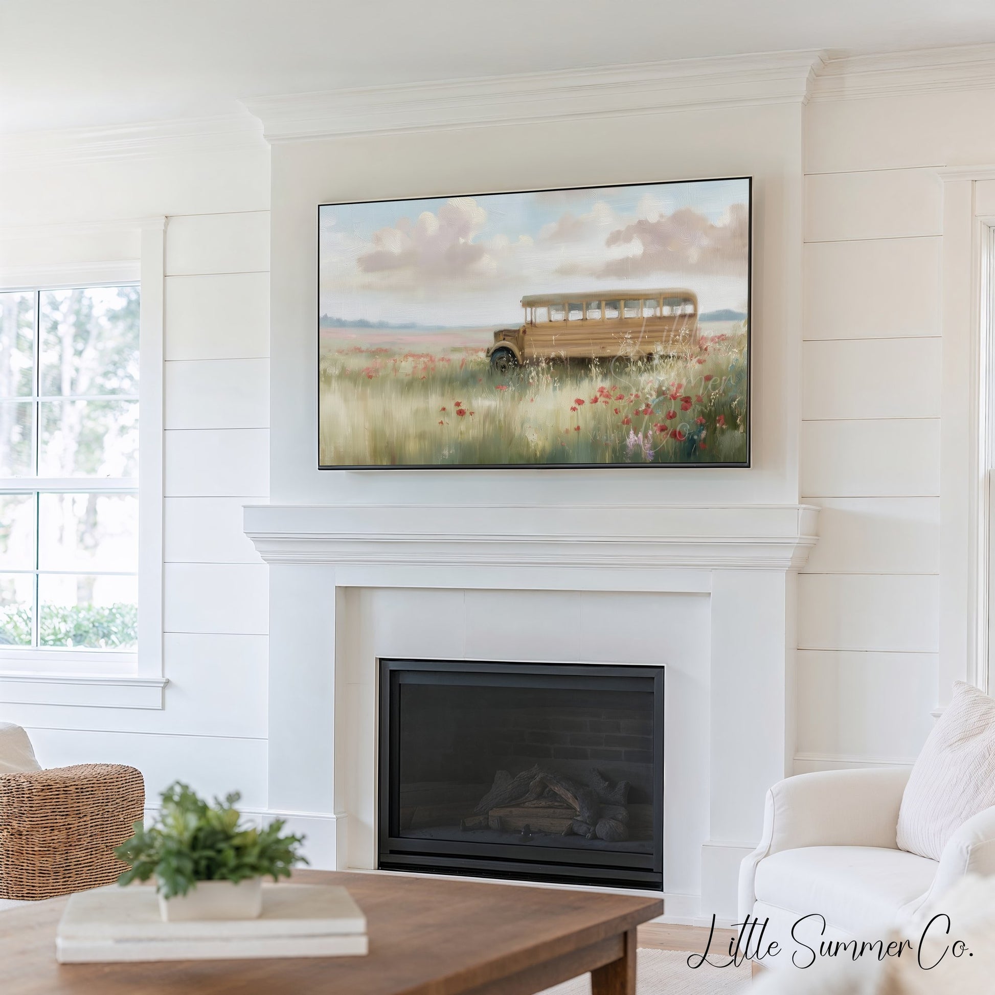 Back To School Frame TV Art Bundle displayed on a TV