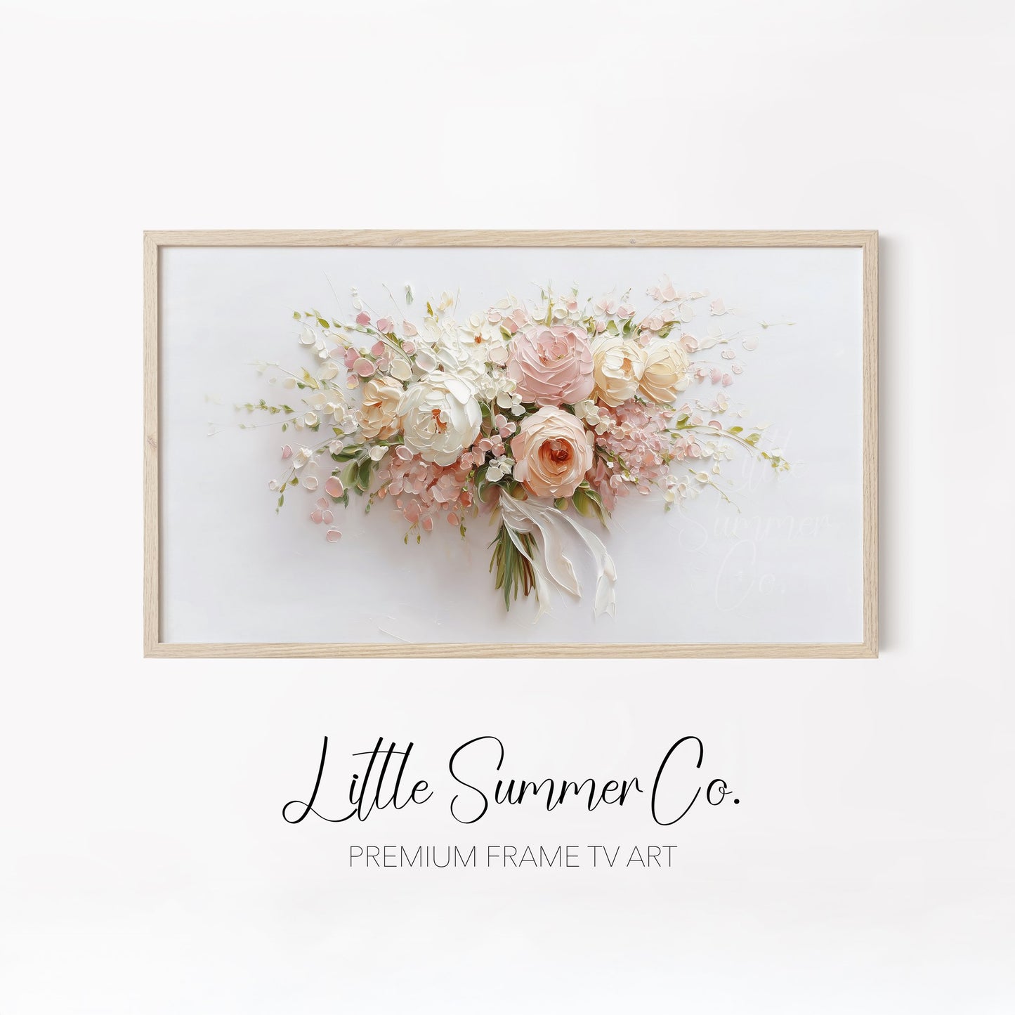 Bridal Day Details Frame TV Art Bundle displayed on a TV