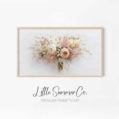 Bridal Day Details Frame TV Art Bundle displayed on a TV