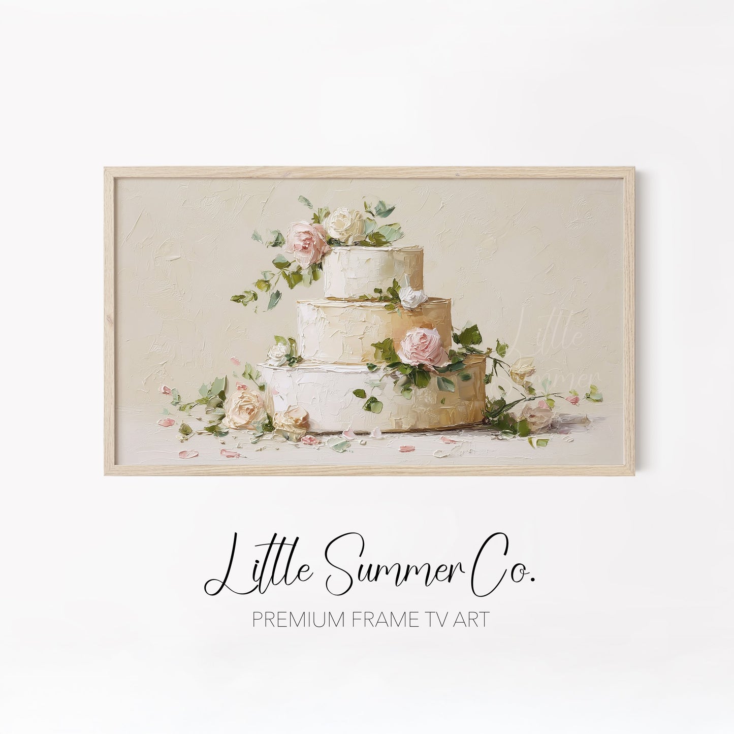 Bridal Day Details Frame TV Art Bundle displayed on a TV