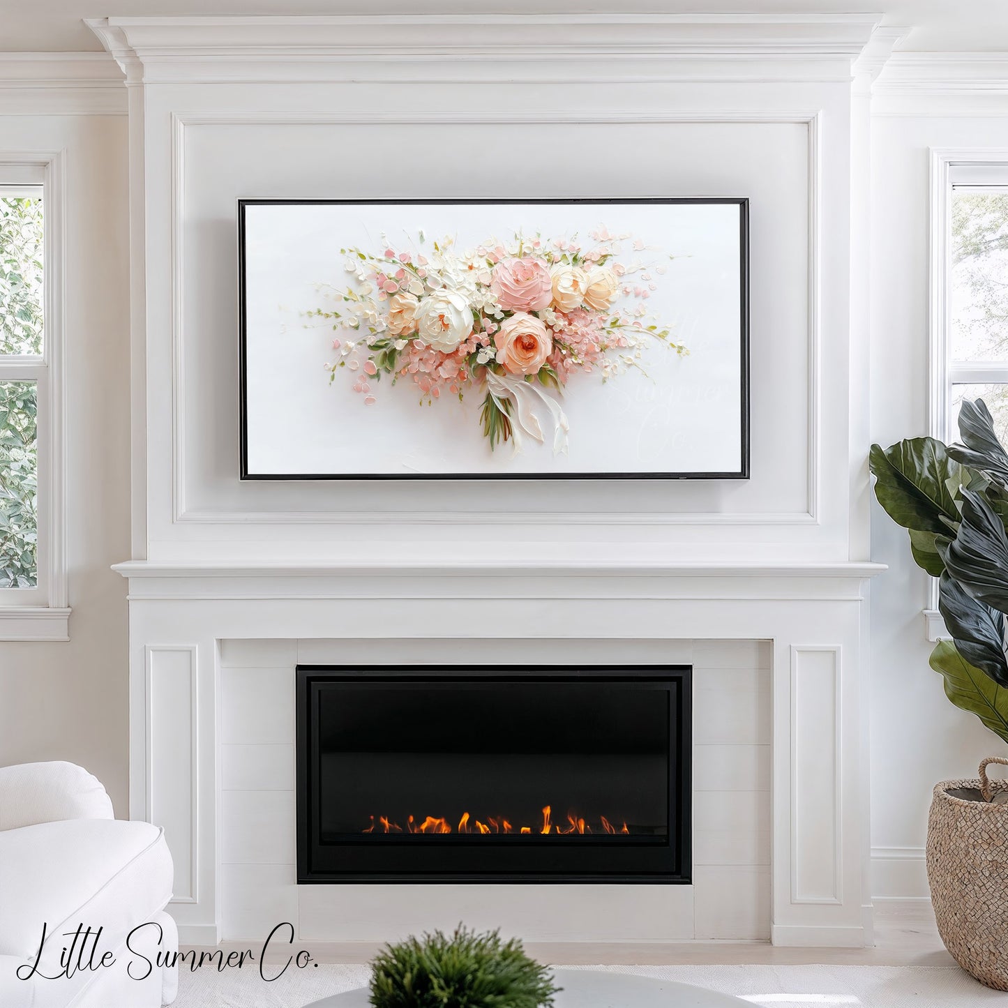 Bridal Day Details Frame TV Art Bundle displayed on a TV