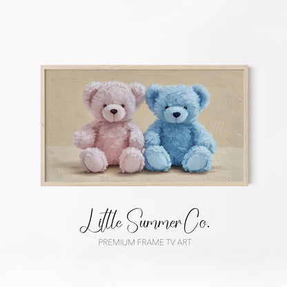 Gender Reveal Party Set Frame TV Art Bundle displayed on a TV