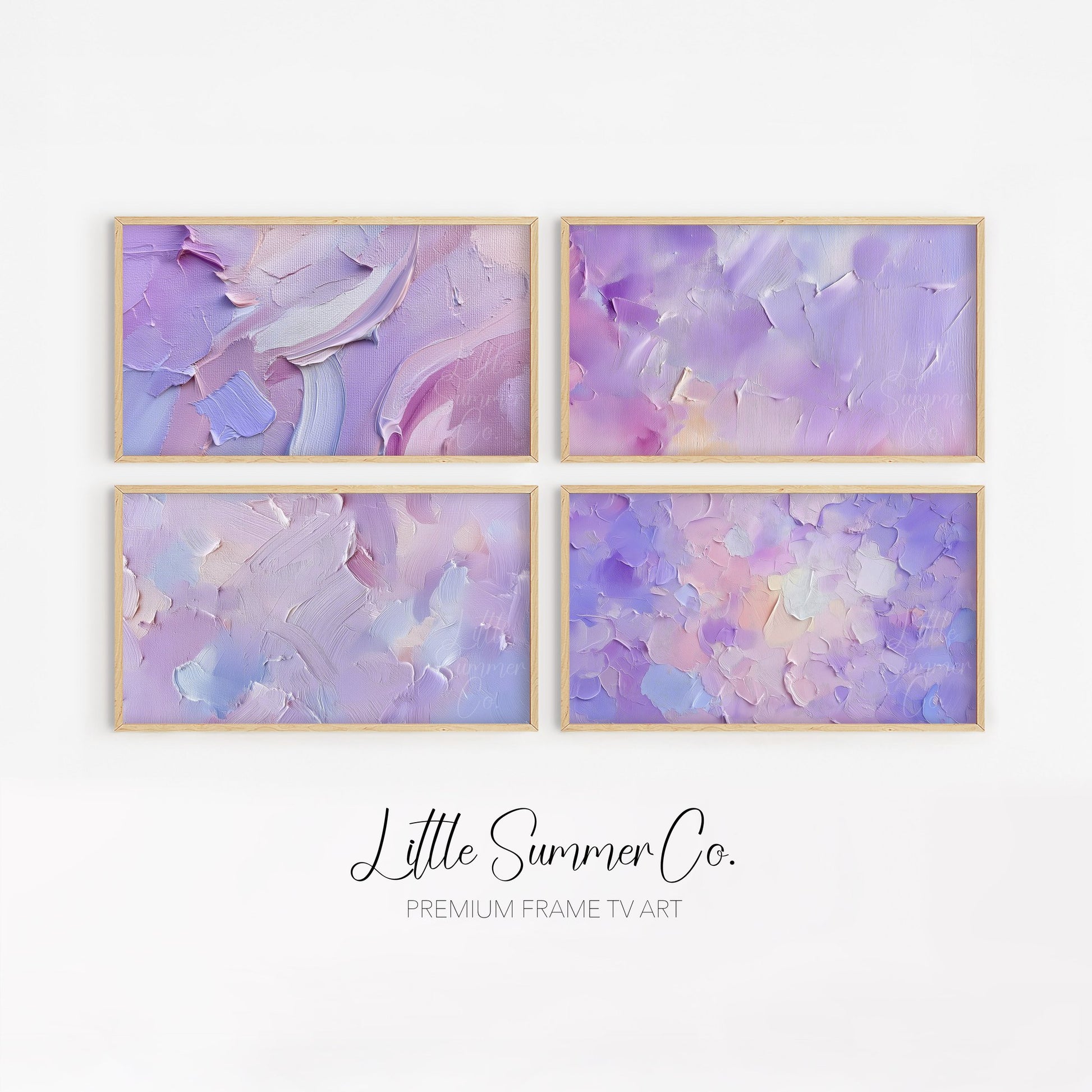 Soft Pastel Palette Frame TV Art Bundle displayed on a TV
