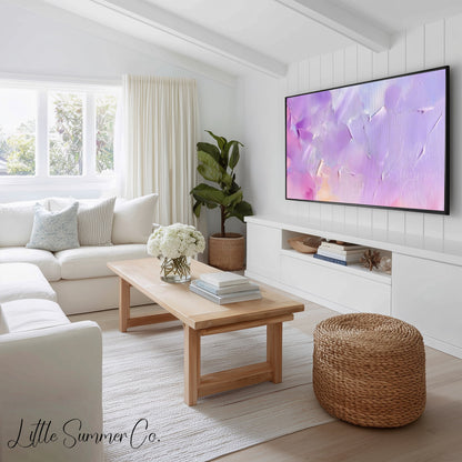 Soft Pastel Palette Frame TV Art Bundle displayed on a TV