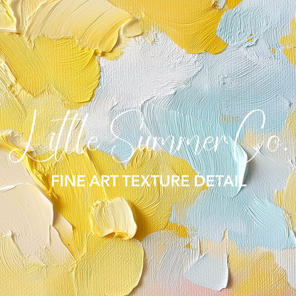 Butter Yellow Layers Frame TV Art Bundle displayed on a TV